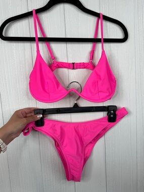 Betty Jade Bright Pink Unlined Underwire Sexy Bikini